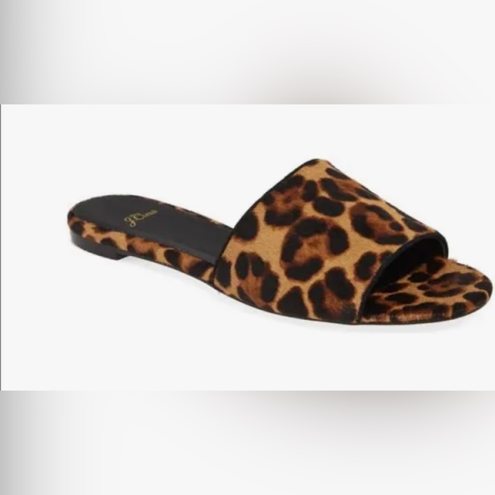 NEW! J.Crew Leopard Print Slides